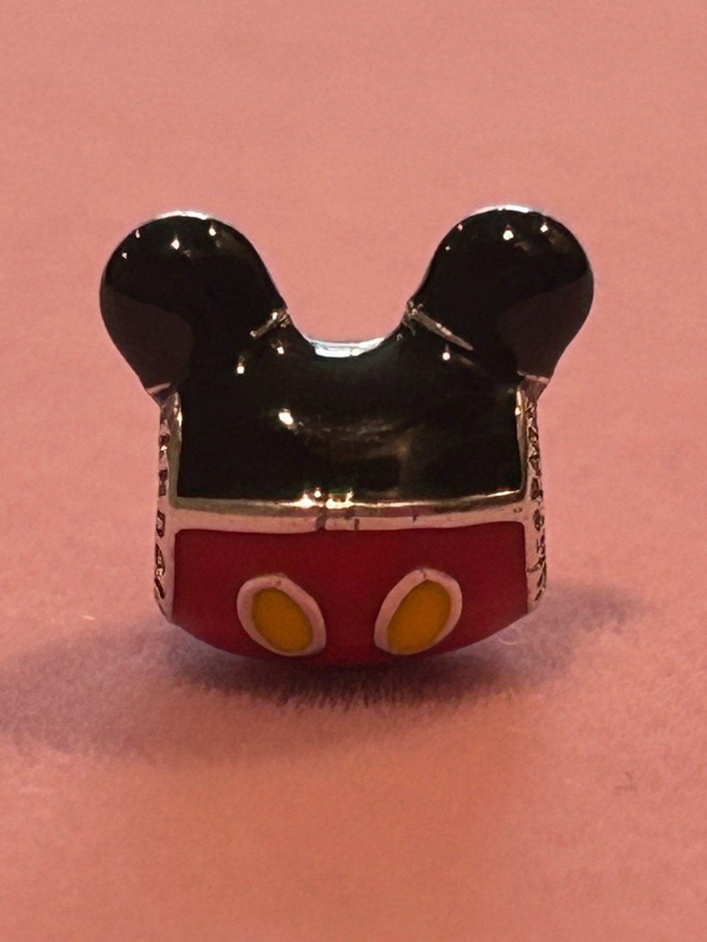 Pandora Black, Red & Yellow Enamel Mickey Character Charm